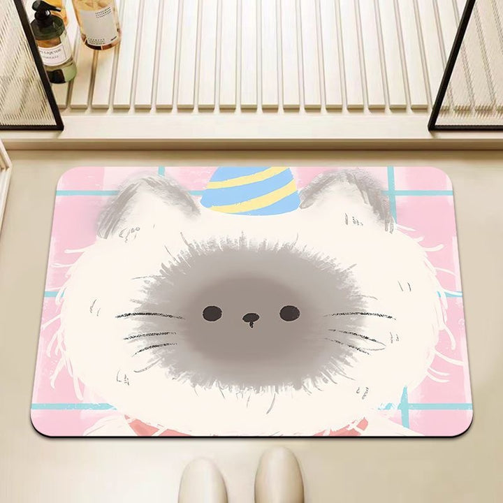 Playful Dog-Shaped Bath Mat