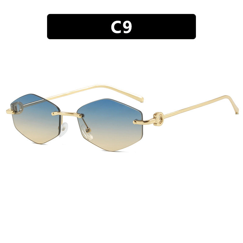 Women's fashionable sunglasses with hexagonal frame and luxurious accents Stornfield
