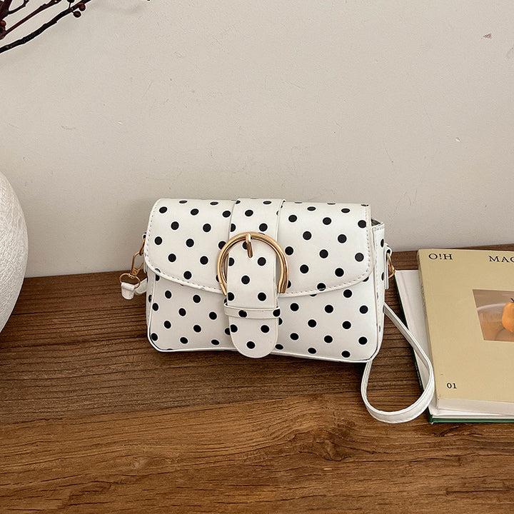 Polka Dot Patterned Crossbody Handbag