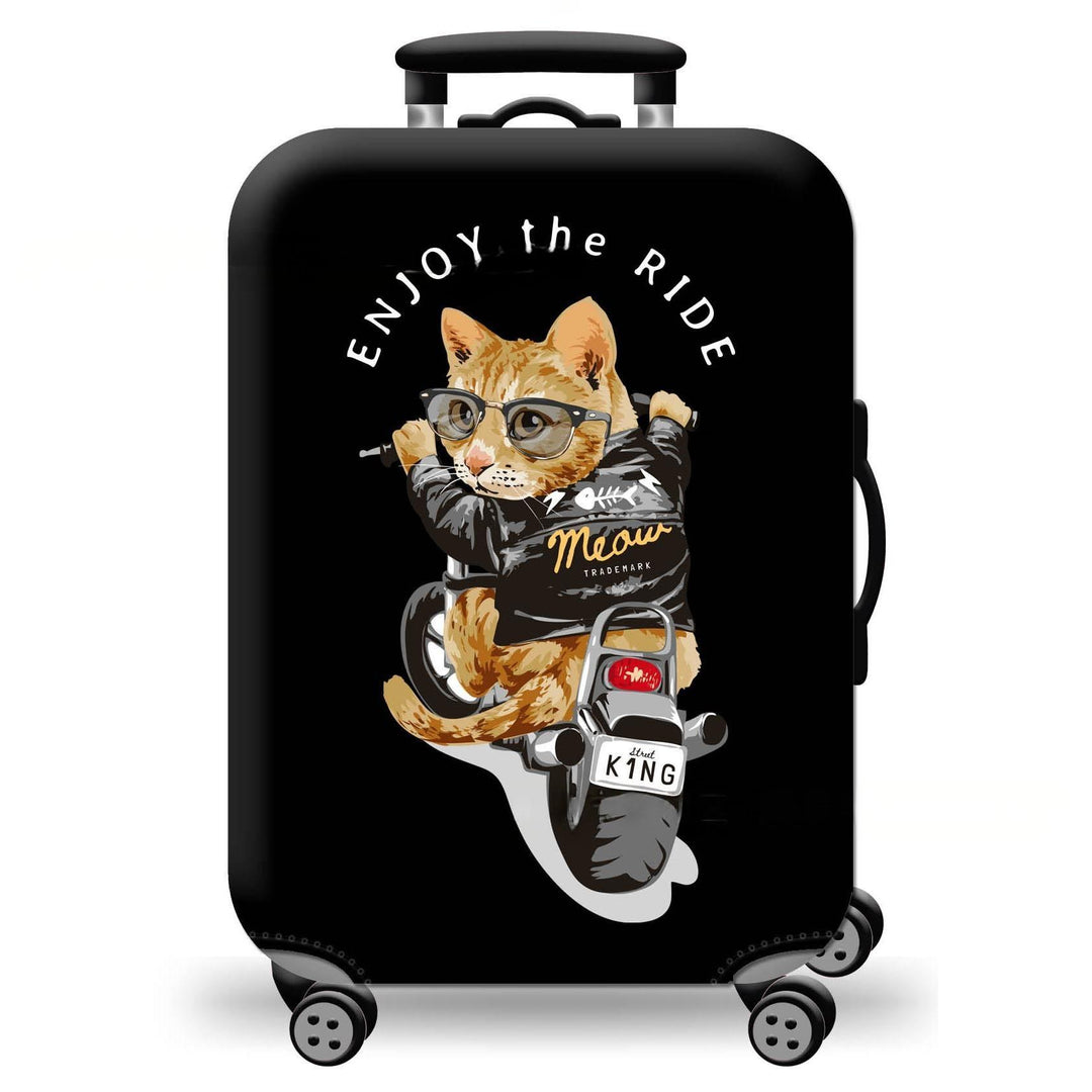 Unisex hard-shell suitcase with playful cat design Stornfield