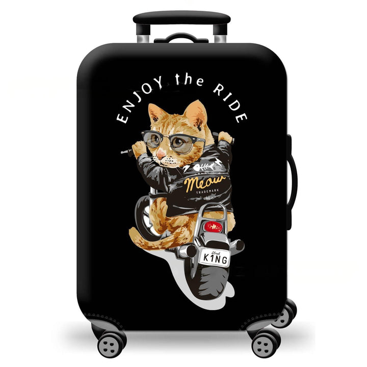 Unisex hard-shell suitcase with playful cat design Stornfield