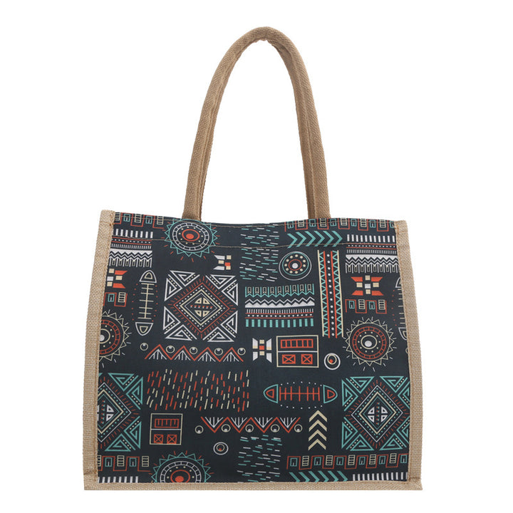 Artistic Patterned Canvas Tote Bag