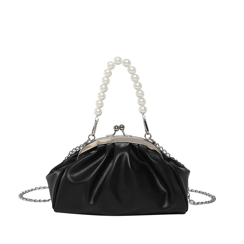 Elegant Clutch Handbag with Pearl Chain Stornfield