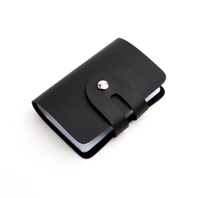 Compact Faux Leather Card Case