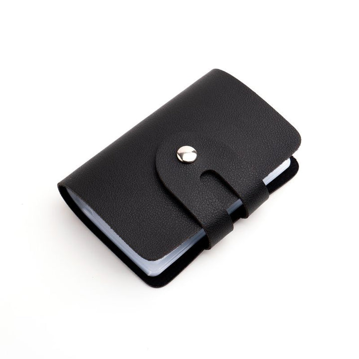 Compact Faux Leather Card Case