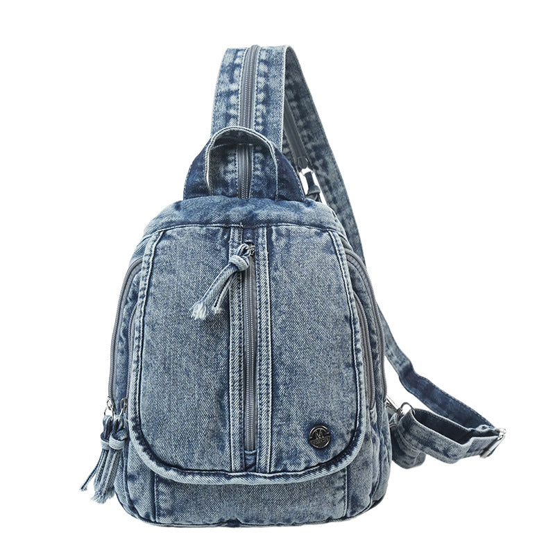 Compact Denim Sling Backpack Stornfield