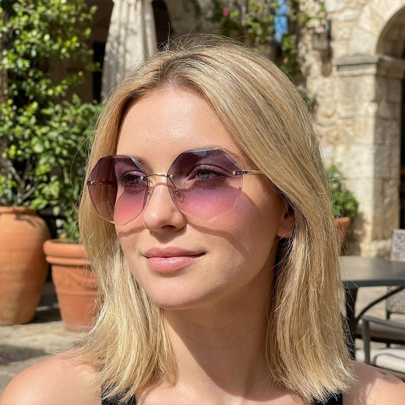 Ladies stylish octagonal sunglasses with innovative frame Stornfield
