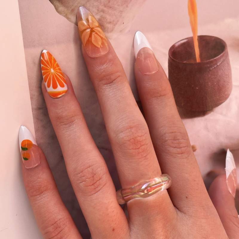 Premium Press-On Nail Set with Decorative Accents Stornfield