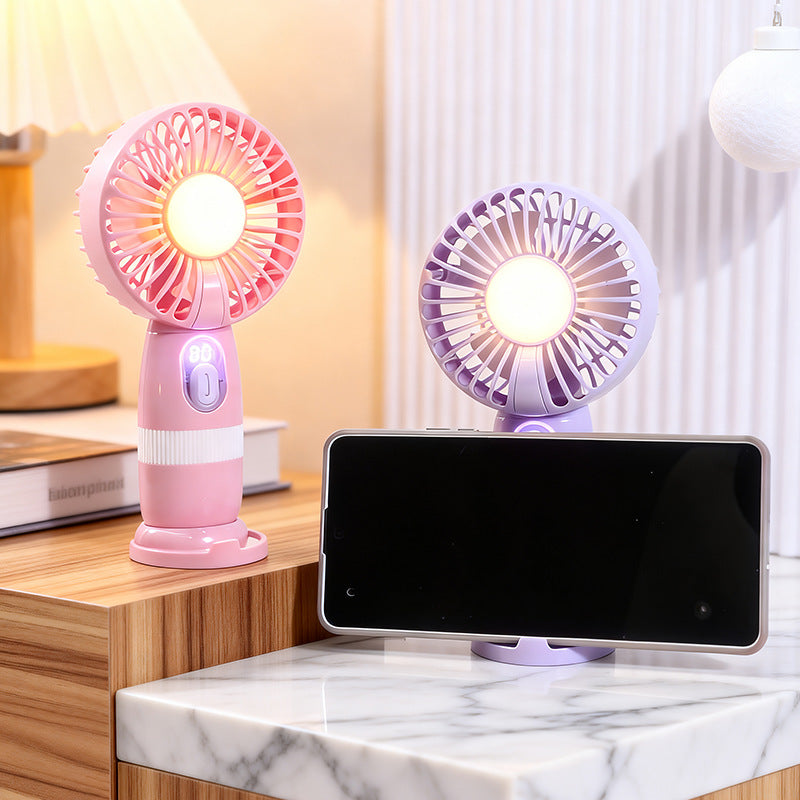Women's portable mini fan with built-in LED light Stornfield