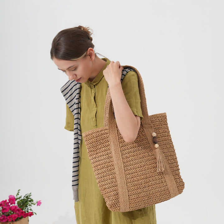 Spacious shopping bag with textured fabric pattern Stornfield