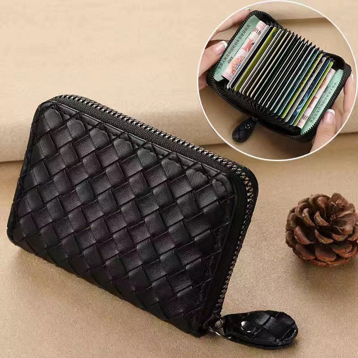 Compact Woven Zippered Card Holder Stornfield
