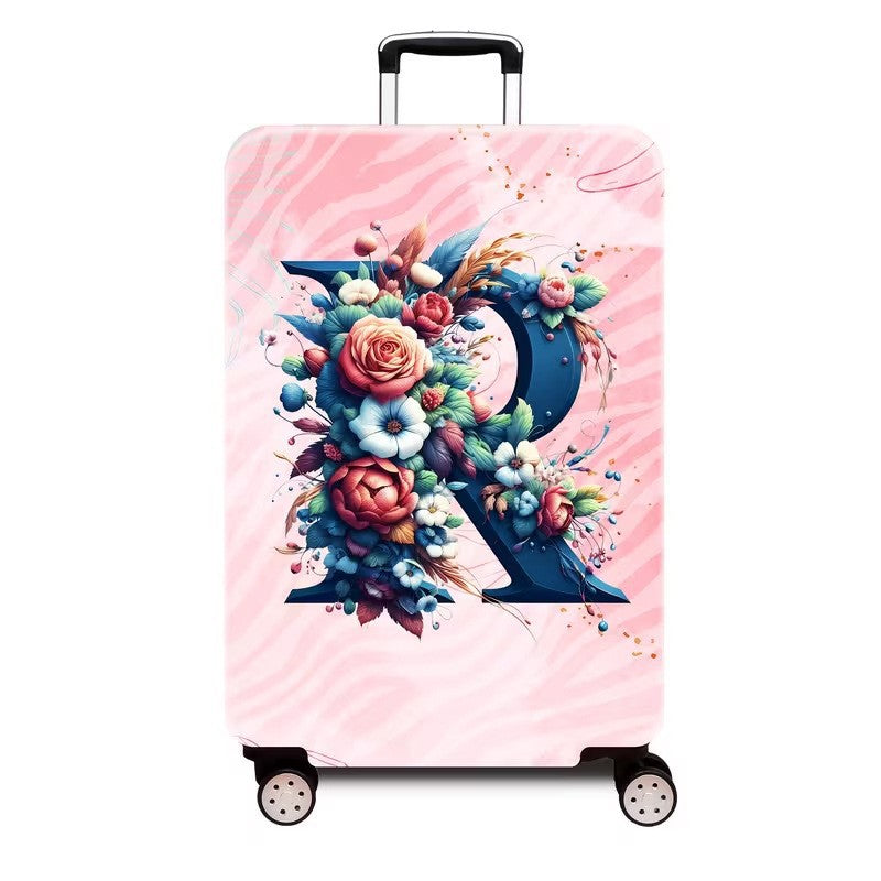 Ladies hard shell suitcase with luxurious floral design Stornfield