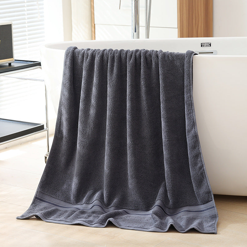 Large soft cotton terry bath towel absorbent wellness towel