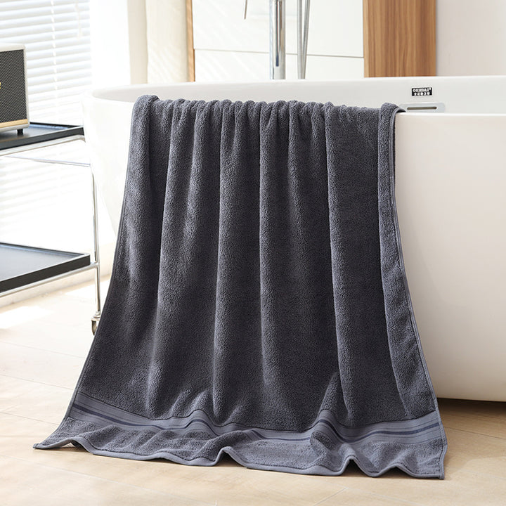 Large soft cotton terry bath towel absorbent wellness towel