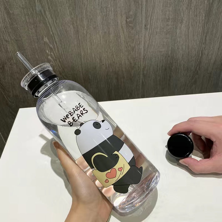 Women's creative drinking bottle with playful panda design Stornfield