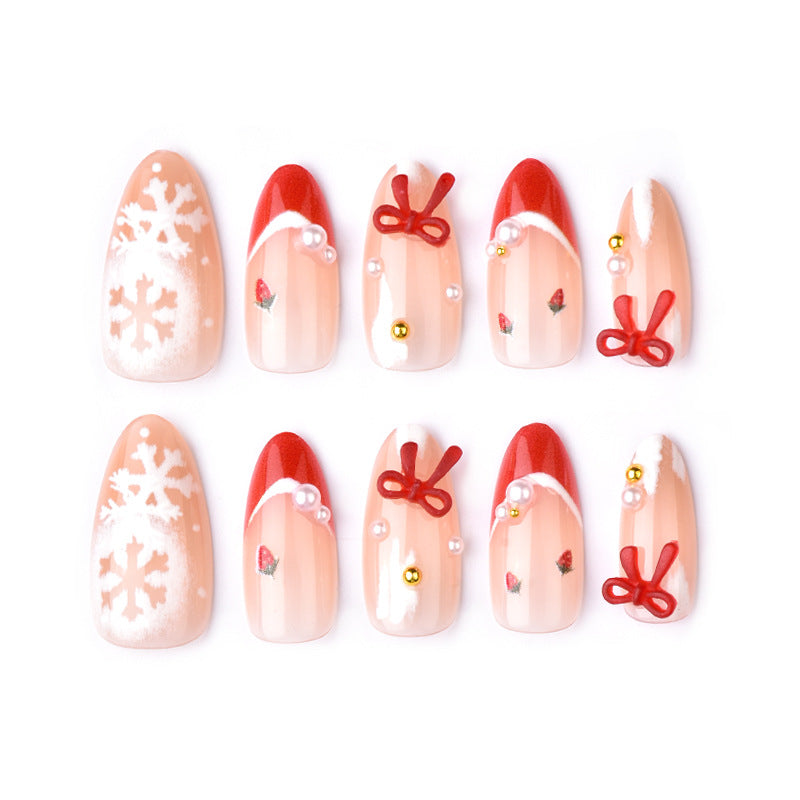 Festive Themed Holiday Press-On Nail Art Stornfield