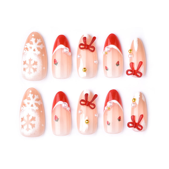 Festive Themed Holiday Press-On Nail Art Stornfield