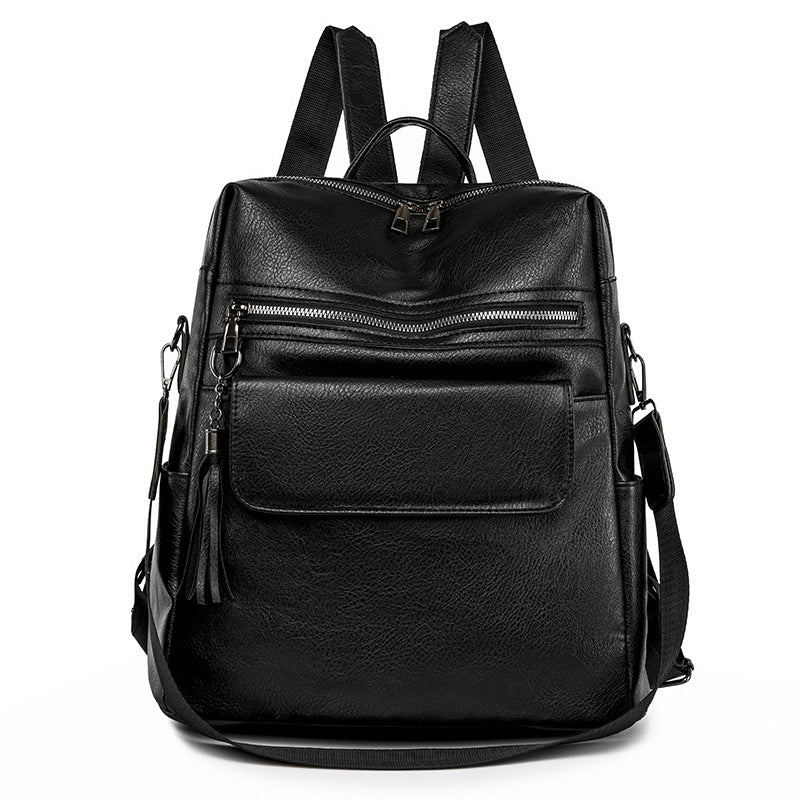 Multi-Functional Faux Leather Backpack Stornfield