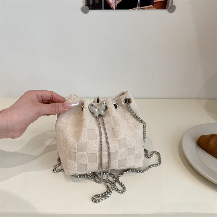 Elegant Woven Drawstring Mini Handbag Stornfield