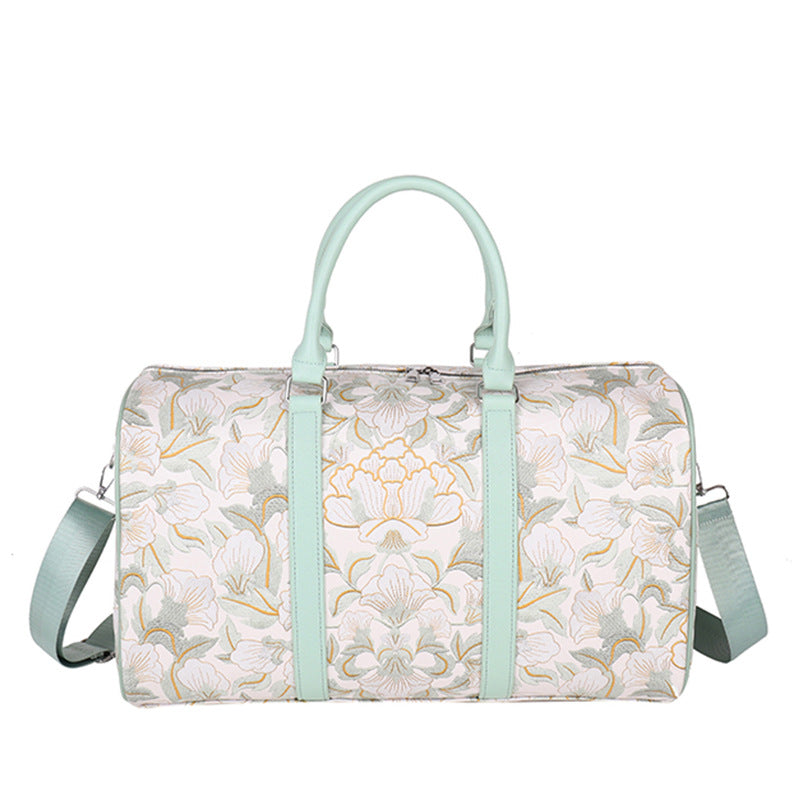 Elegant Floral Print Travel Duffle Bag Stornfield