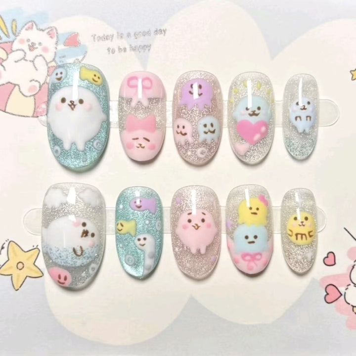 Creative Cartoon Press-On Nail Art Stornfield