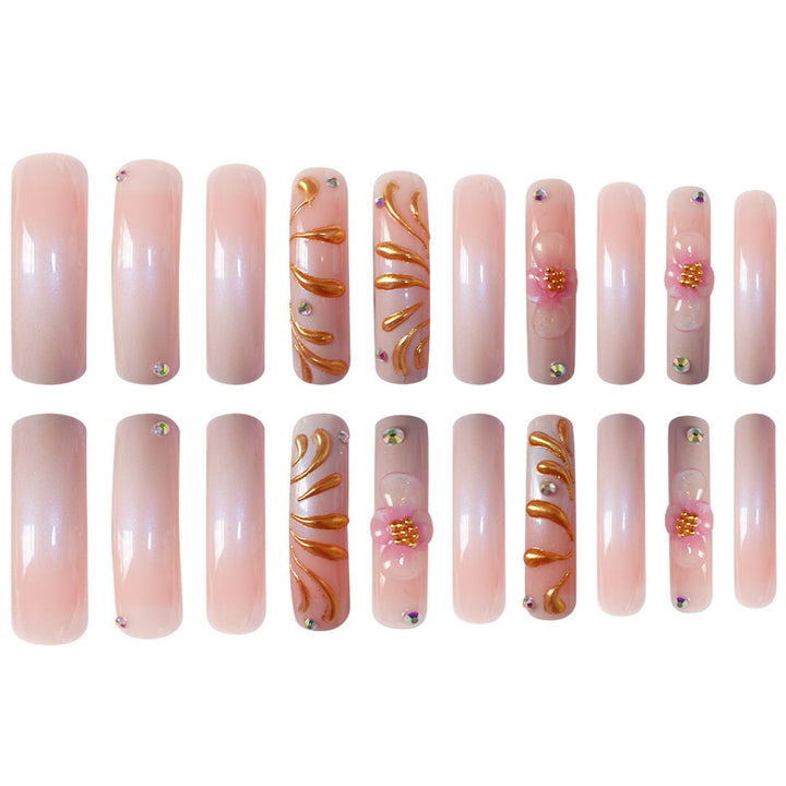 Decorative Long Acrylic Nail Art Extensions Stornfield