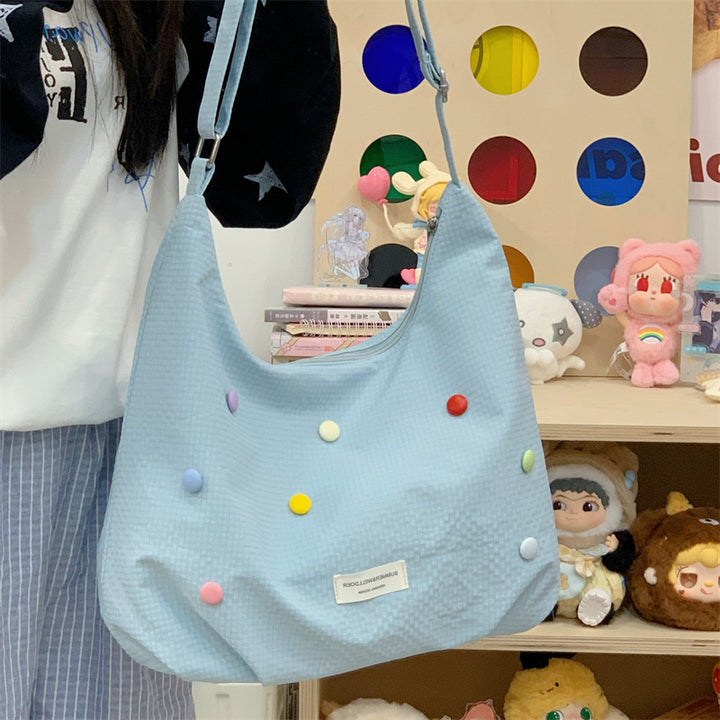 Casual Pop-Embellished Hobo Bag Stornfield
