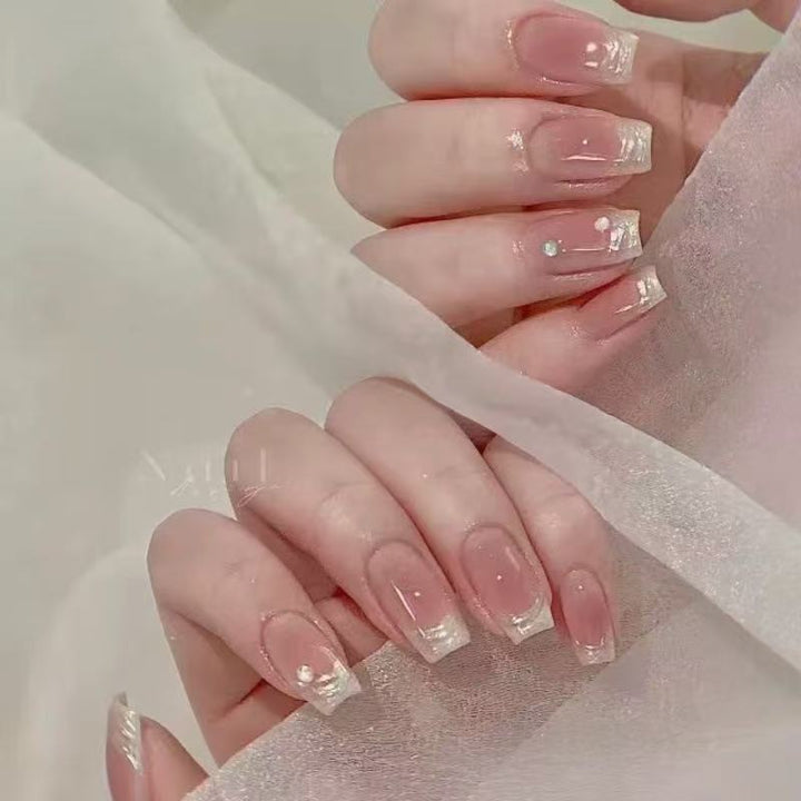 Glamorous artificial nails with rhinestone details Stornfield