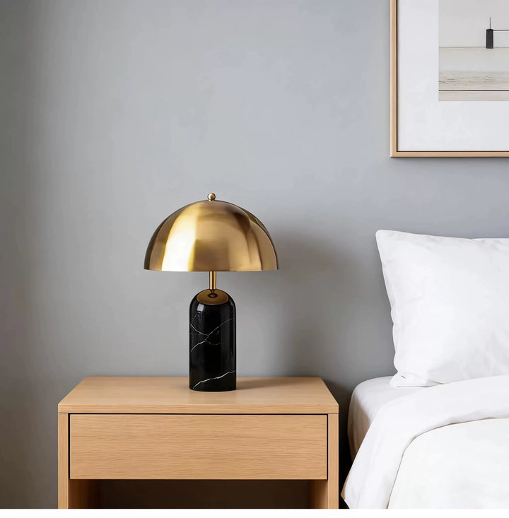 Modern Marble and Metal Table Lamp