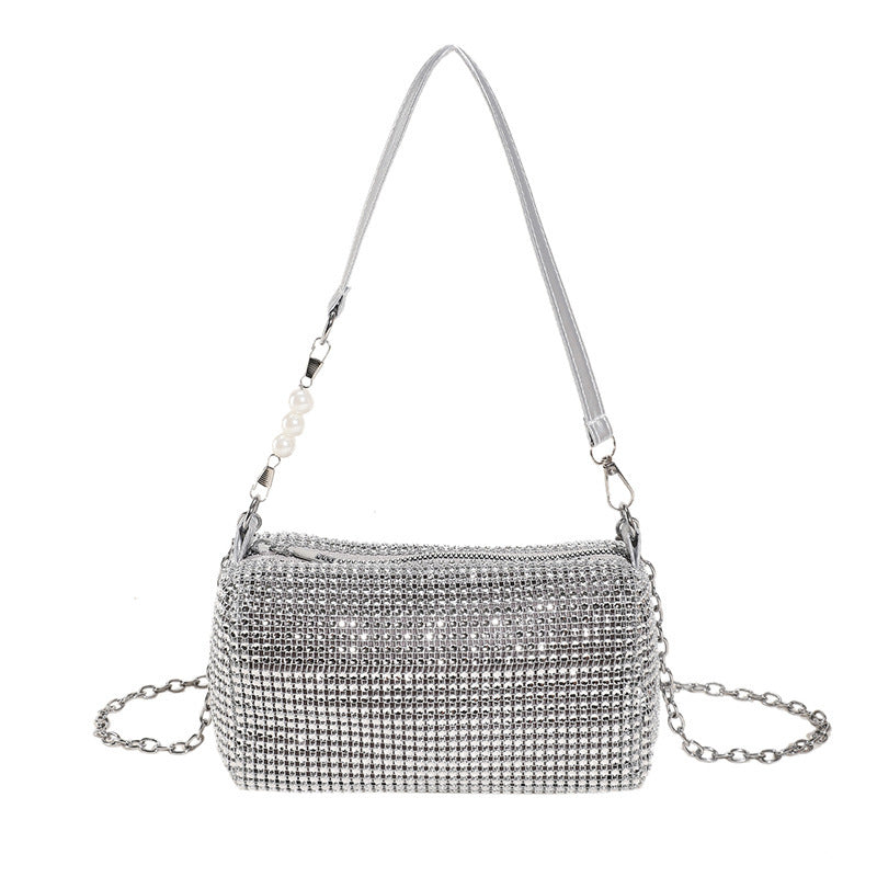 Elegant Crystal-Embellished Evening Clutch