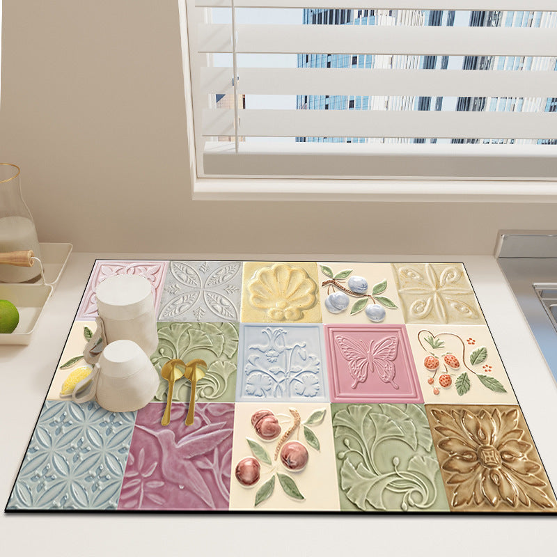 Floral Print Decorative Area Rug