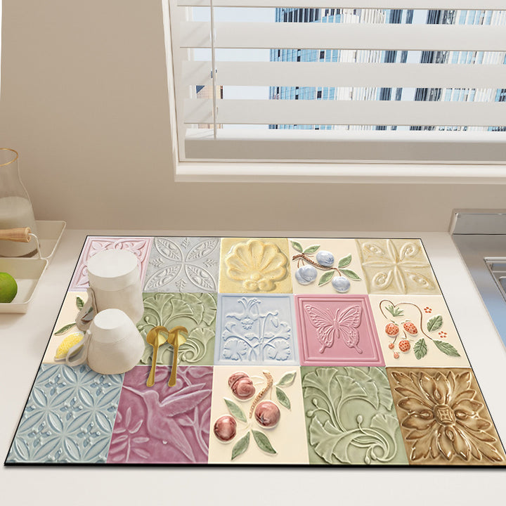 Floral Print Decorative Area Rug