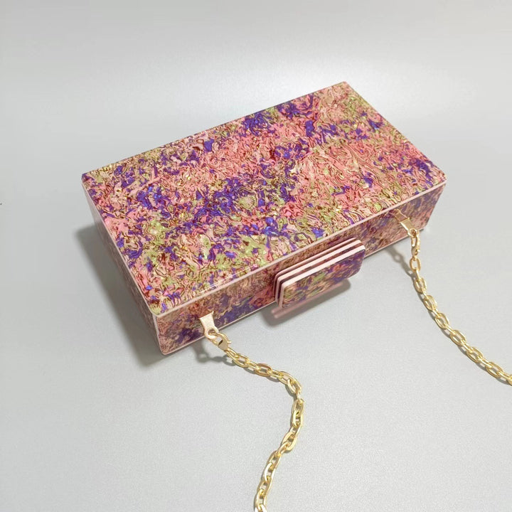 Artistic Block-Style Evening Clutch