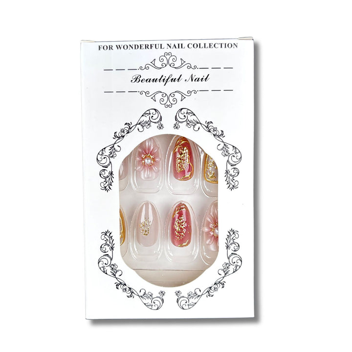 Luxurious Floral-Embellished Press-On Nail Collection