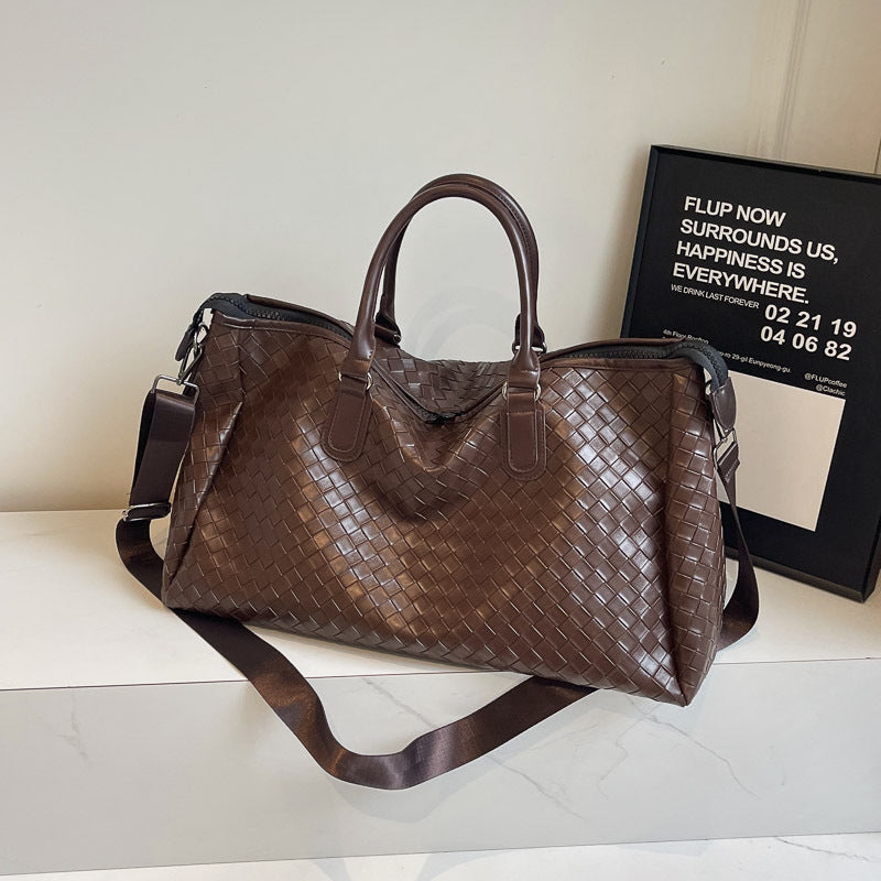 Handcrafted Travel Bag Made of Woven Leather Stornfield