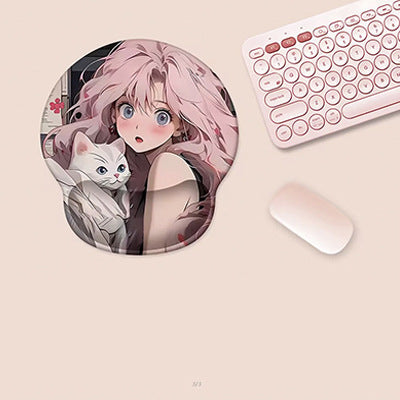 Cute Cartoon-Themed Keyboard Wrist Pad