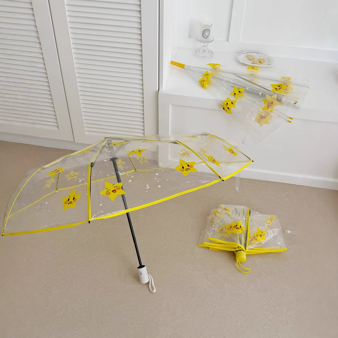 Ladies foldable umbrella with particularly playful star design Stornfield