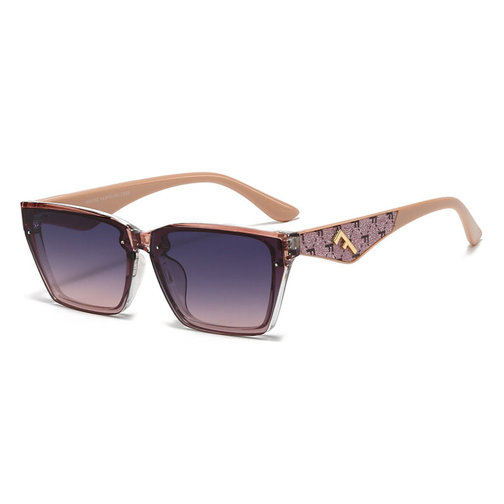Women's square sunglasses with matte frame and fashionable accents Stornfield