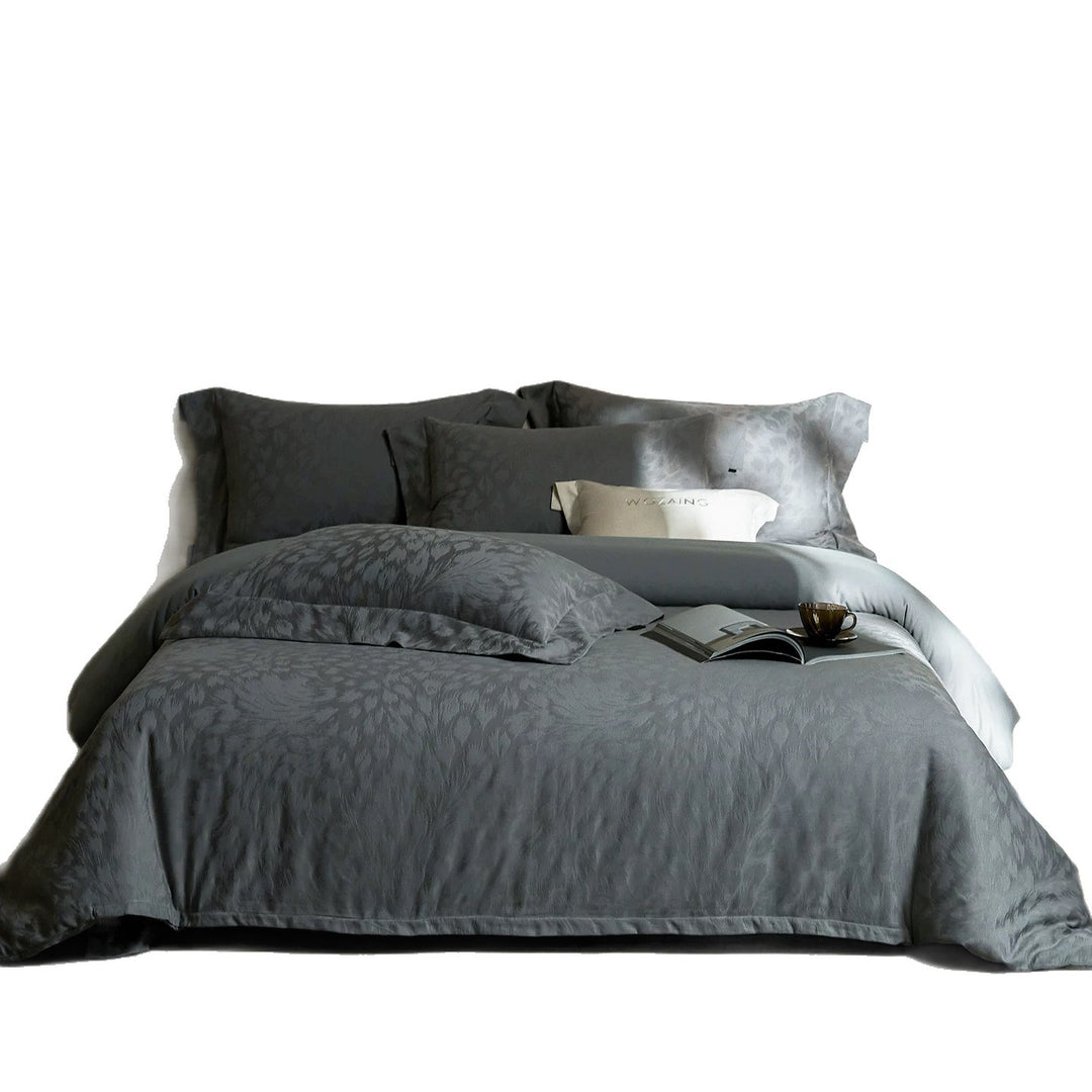 Luxury Jacquard Satin Duvet Cover Set