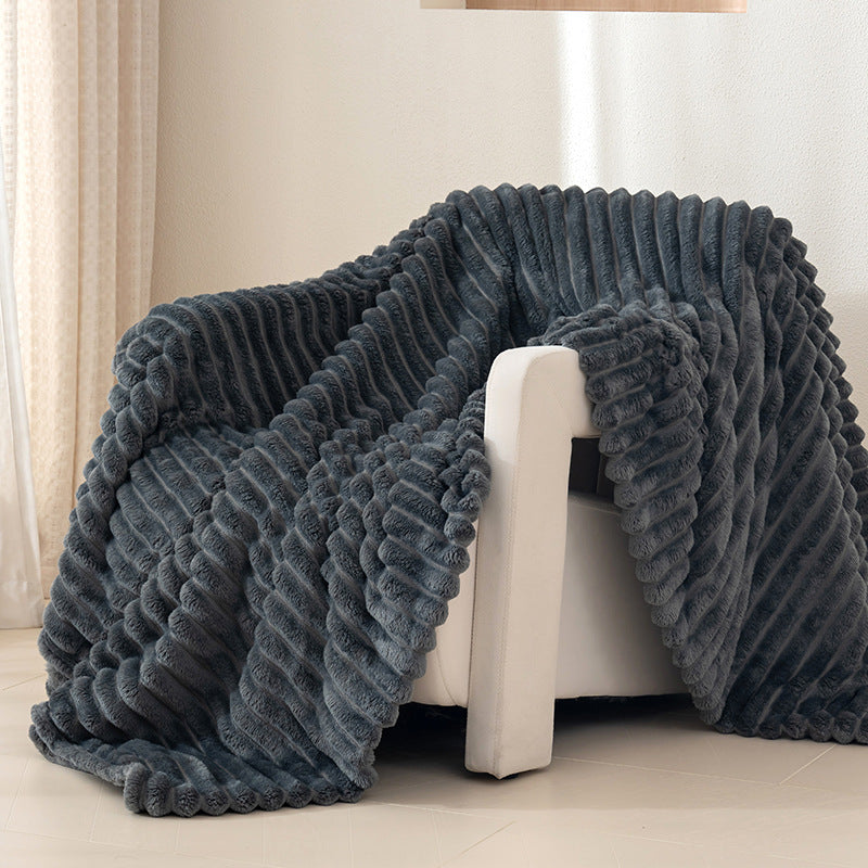Textured Plush Throw Blanket Stornfield