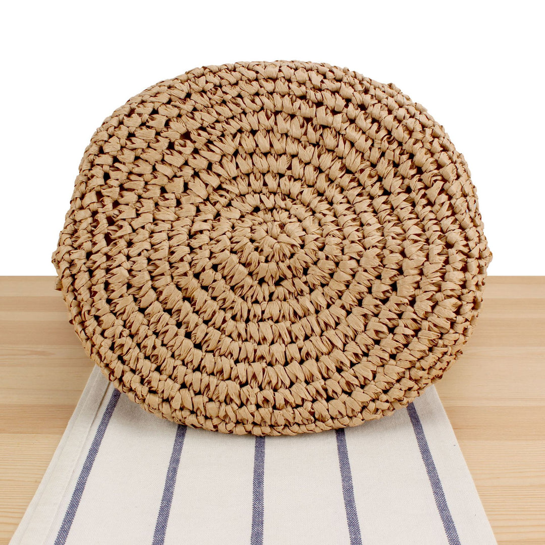 Handbag Made of Hand-Woven Natural Material with Decorative Closure Stornfield