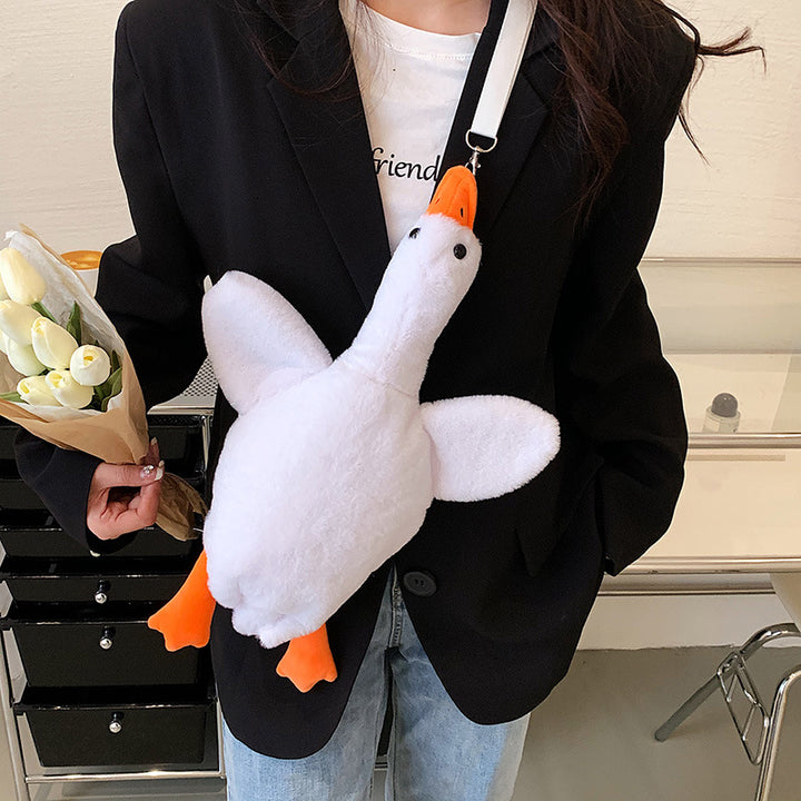 Plush Duck-Themed Backpack