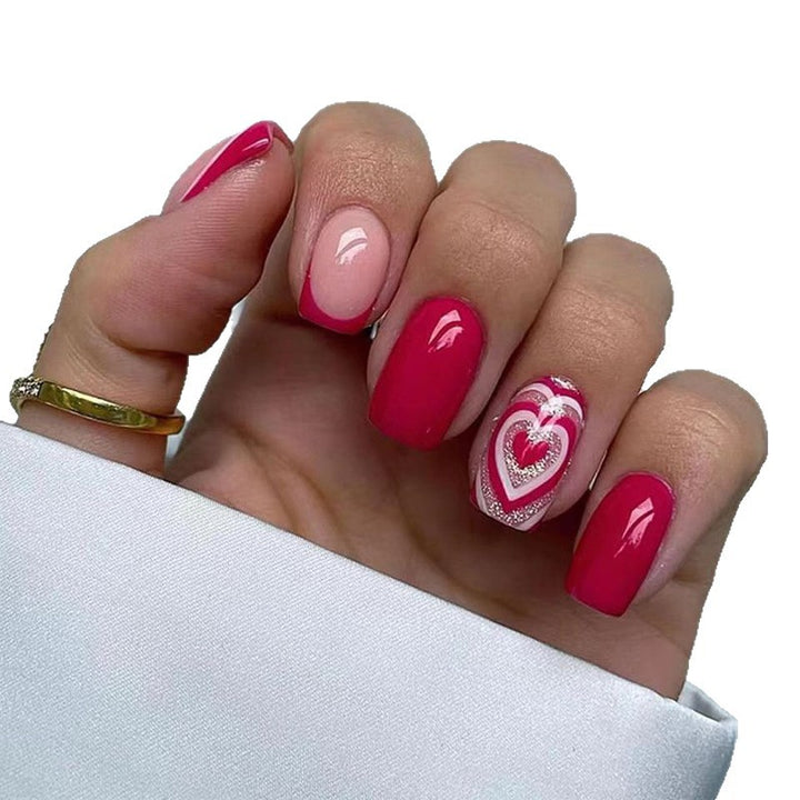 Heart-Embellished Nail Art Stornfield