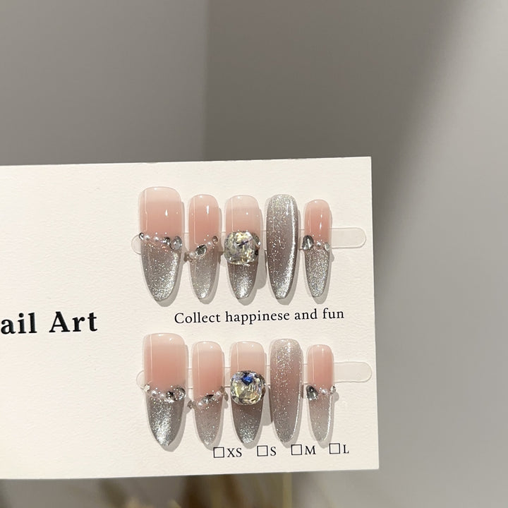 Elegant Glittering Press-On Nail Set