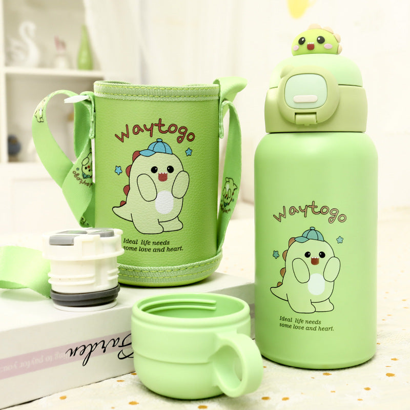 Ladies Insulated Water Bottle with Cute Dinosaur Design Stornfield
