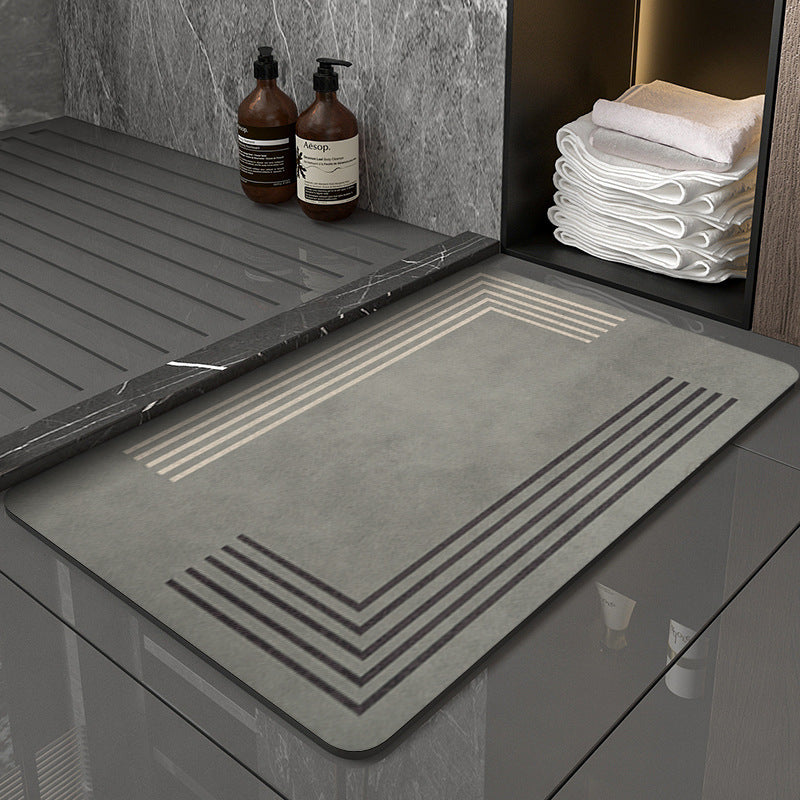 Modern Geometric Bath Mat Stornfield