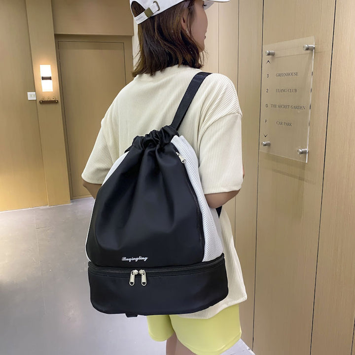 Mesh Drawstring Sports Backpack