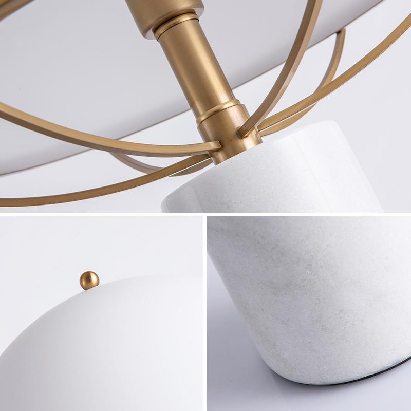 Artistic Marble and Metal Table Lamp
