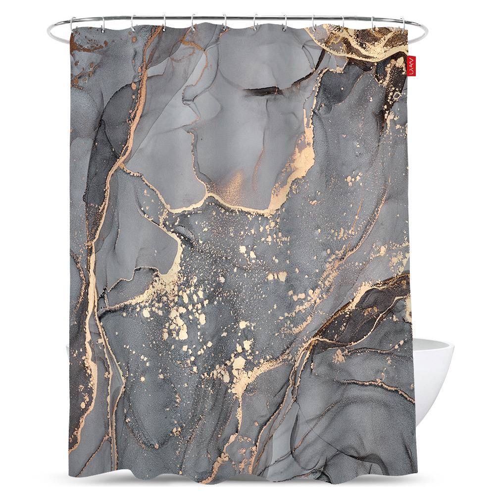 Marble Pattern Waterproof Shower Curtain Stornfield