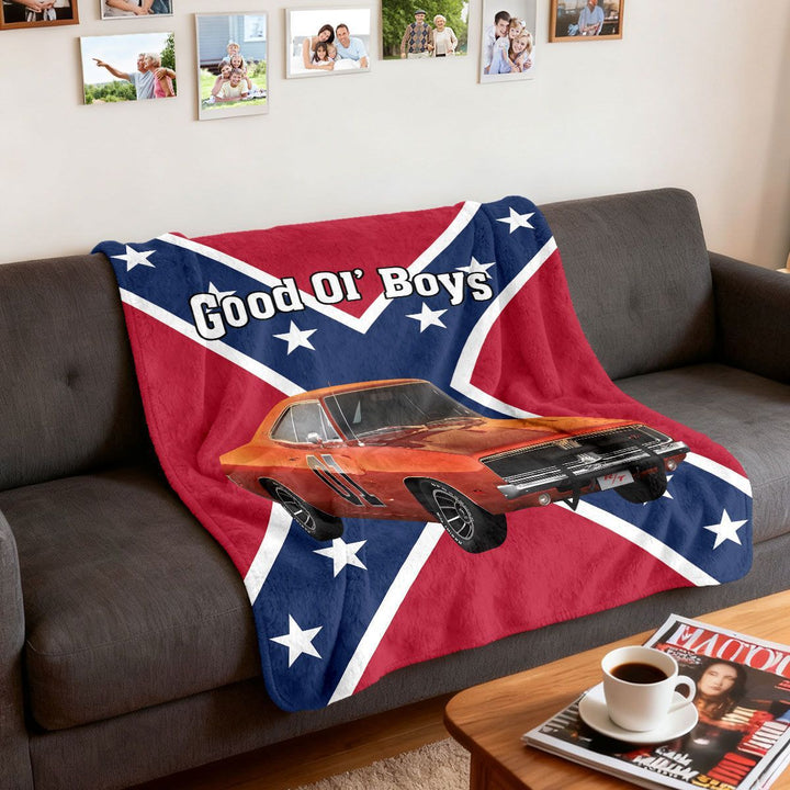 Firefighter-Themed Plush Fleece Blanket